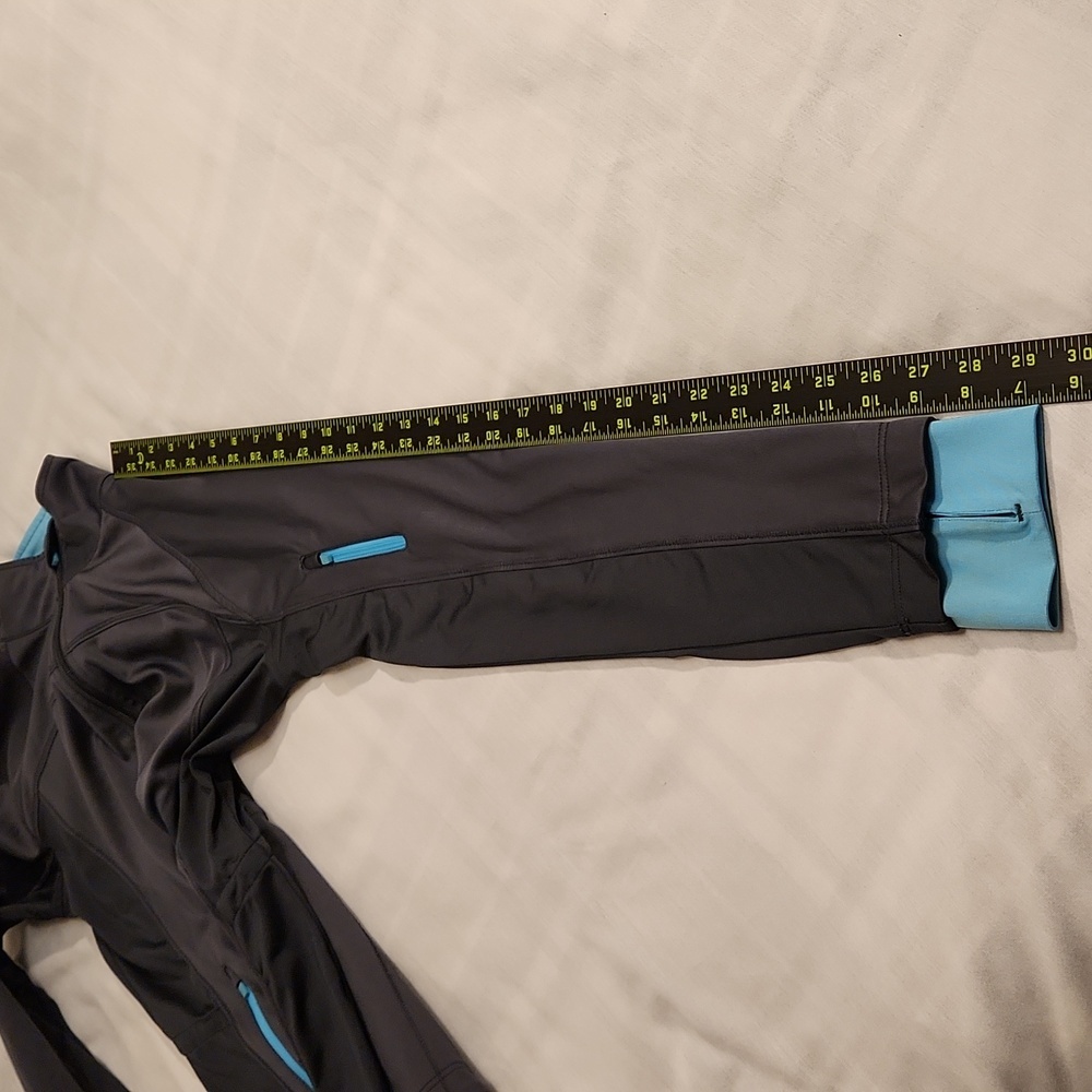 Athleta Salutation women's lightweight running jacket size small gray teal - Picture 14 of 16